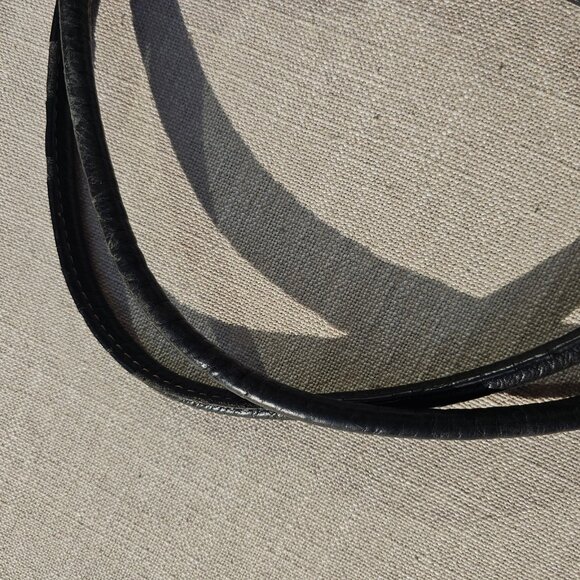 Fossil Vintage Bucket Bag, Satchel, Suede, Leather Patchwork Y2K Black and Brown - Picture 12 of 12